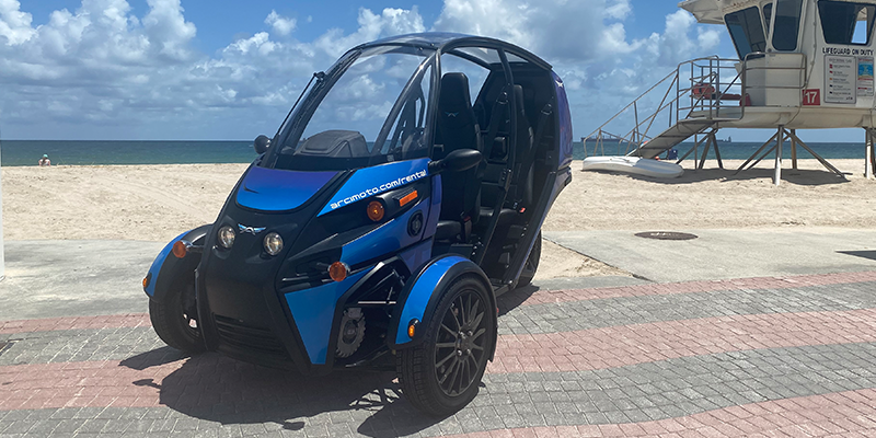 Arcimoto Fun Utility Vehicle Rental Fort Lauderdale